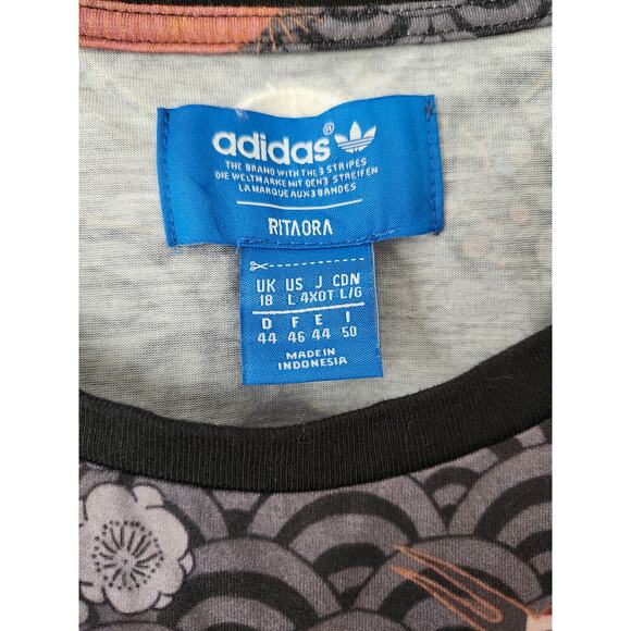 Adidas X Rita Ora Kimono Geisha Crane Oversized Originals Tank Top Size L A0131 - Picture 3 of 7